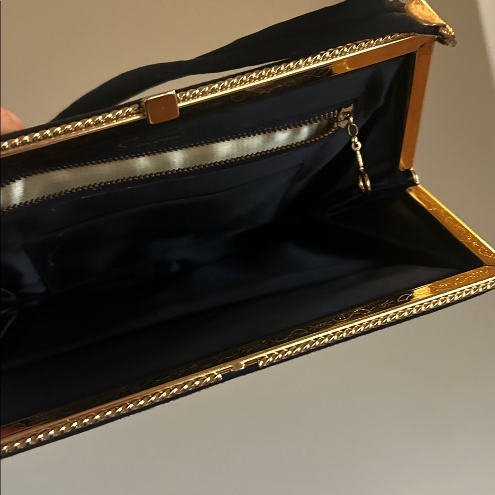 Vintage Coblentz Bag & JR USA Hand Bag Satin Gold Tone Hardware 1940’s & 50’s - Picture 10 of 17